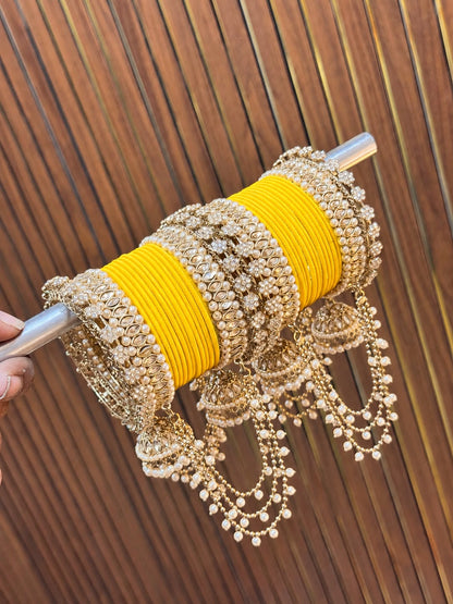 NEW JHUMKHA JOINT LATKAN BANGLES SET