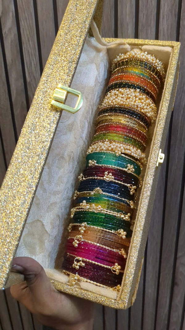 Special raindrop glass bangles 
Combo box