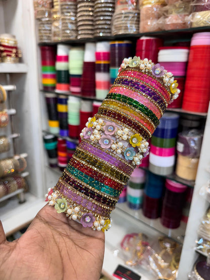 NEW FLOWER BANGLES SET